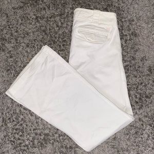 Abercrombie & Fitch Low Rise Flare Straight Leg Jean All White